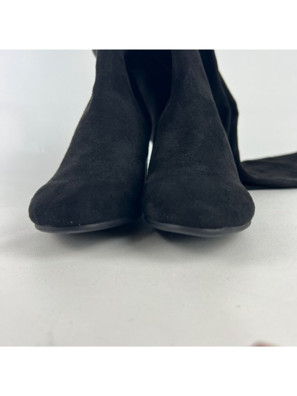 Steve Madden Womens Isaac Black Faux Suede Over the Knee Boots Block Heel size 6 - Picture 6 of 13